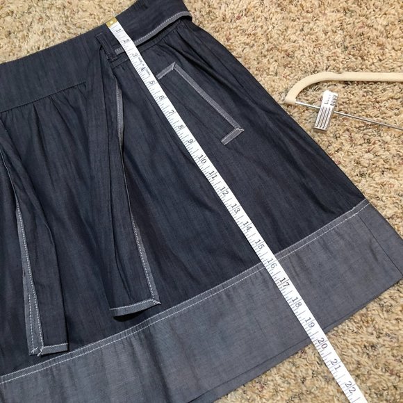 Ann Taylor Loft Two Tone Gray Belted Skirt - Picture 7 of 7